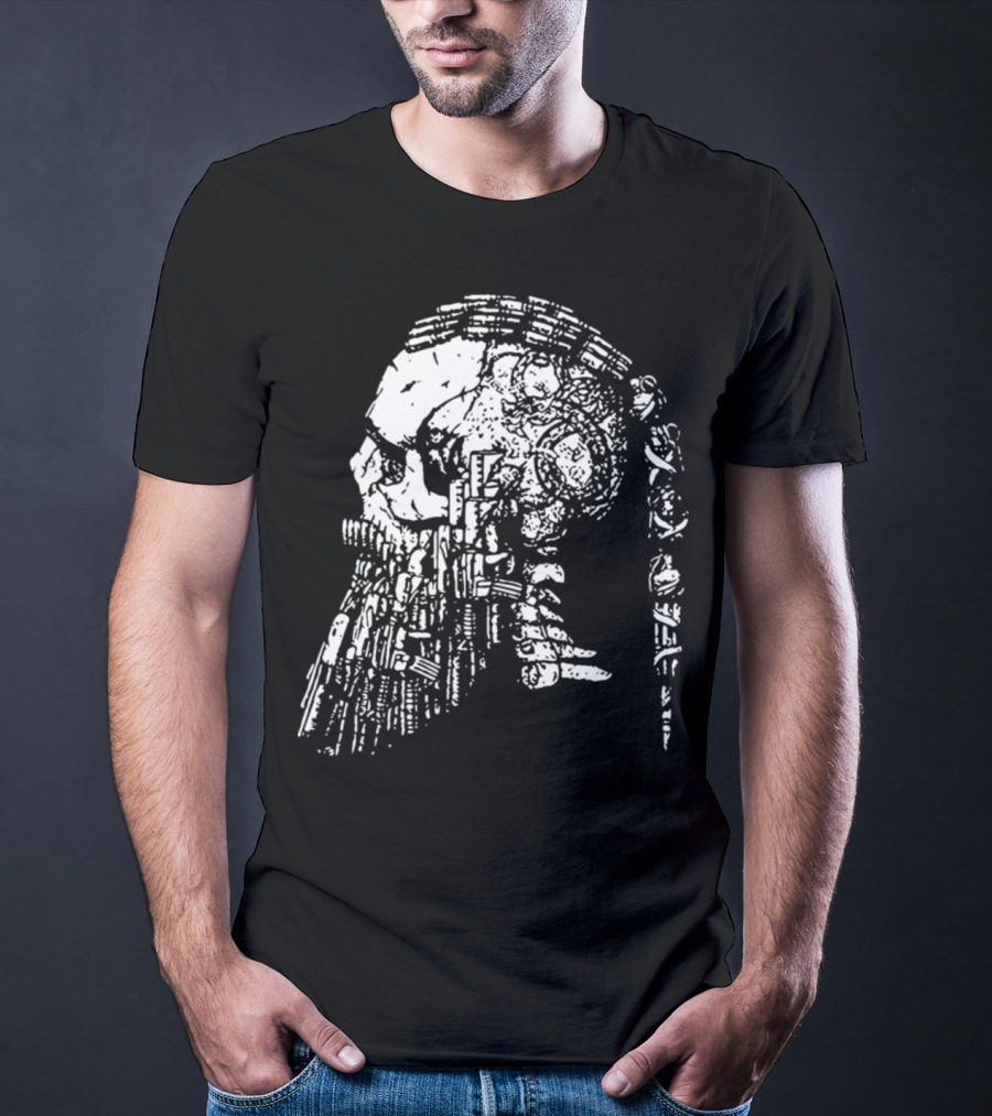 RAGNAR HEAD CAMOUFLAGE Viking Warrior Skull Art Cycling T-Shirt