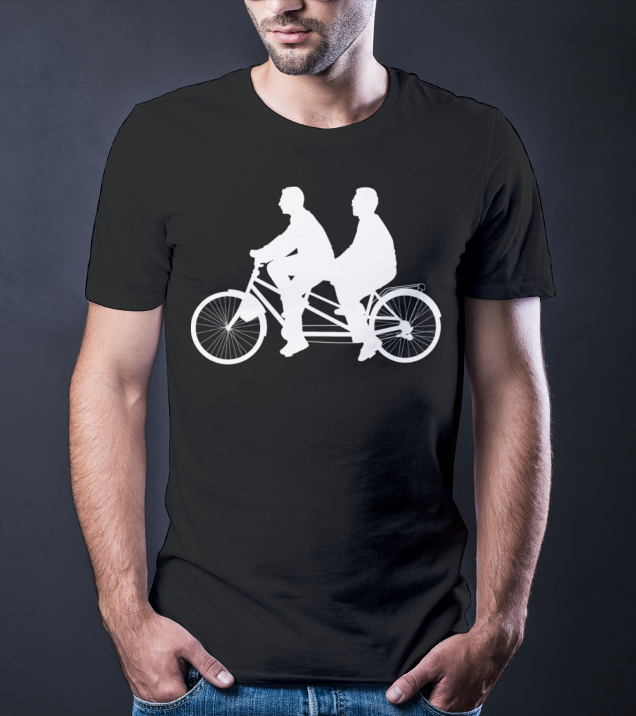 Tandem Bicycle Bike Cyclist Riding Together T-Shirt