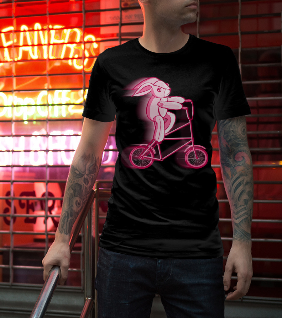 The Hare Riding Bicycle In Motion T-Shirt