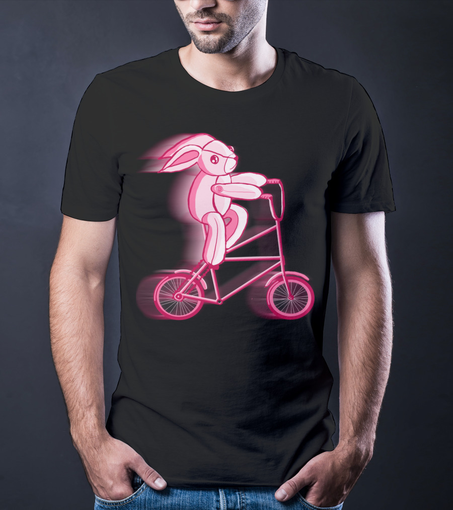 The Hare Riding Bicycle In Motion T-Shirt