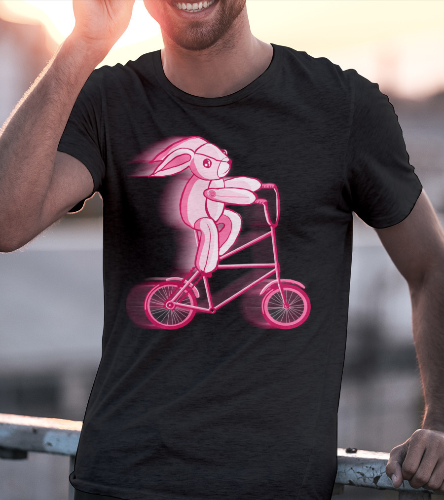 The Hare Riding Bicycle In Motion T-Shirt