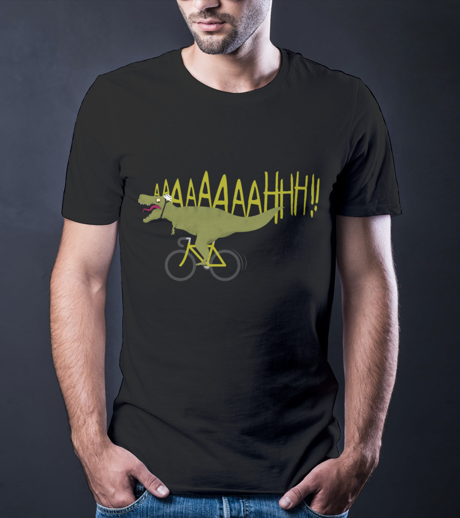 T-Rex Bicycle Scream AAHHH T-Shirt