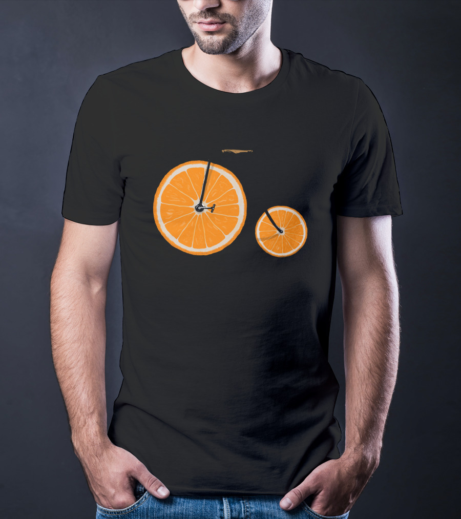 Orange Slice Bicycle Vitamin Concept T-Shirt