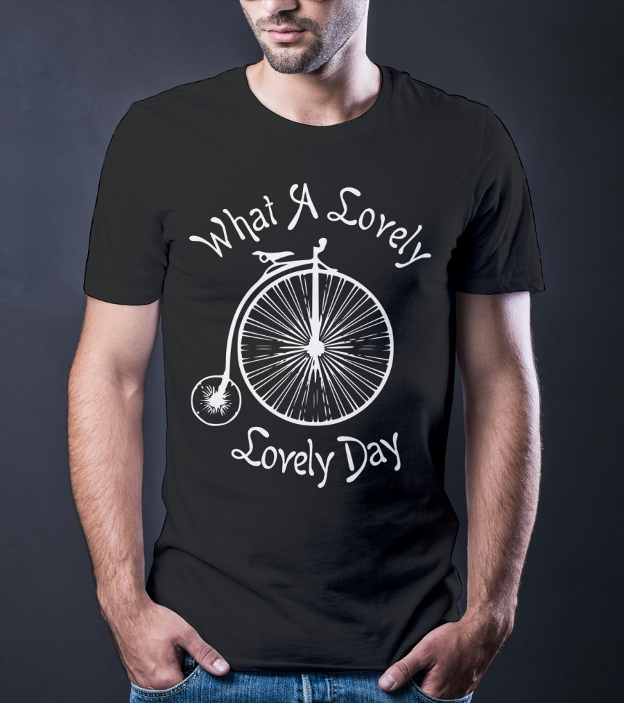 What A Lovely Lovely Day With Vintage Bicycle And Bird T-Shirt