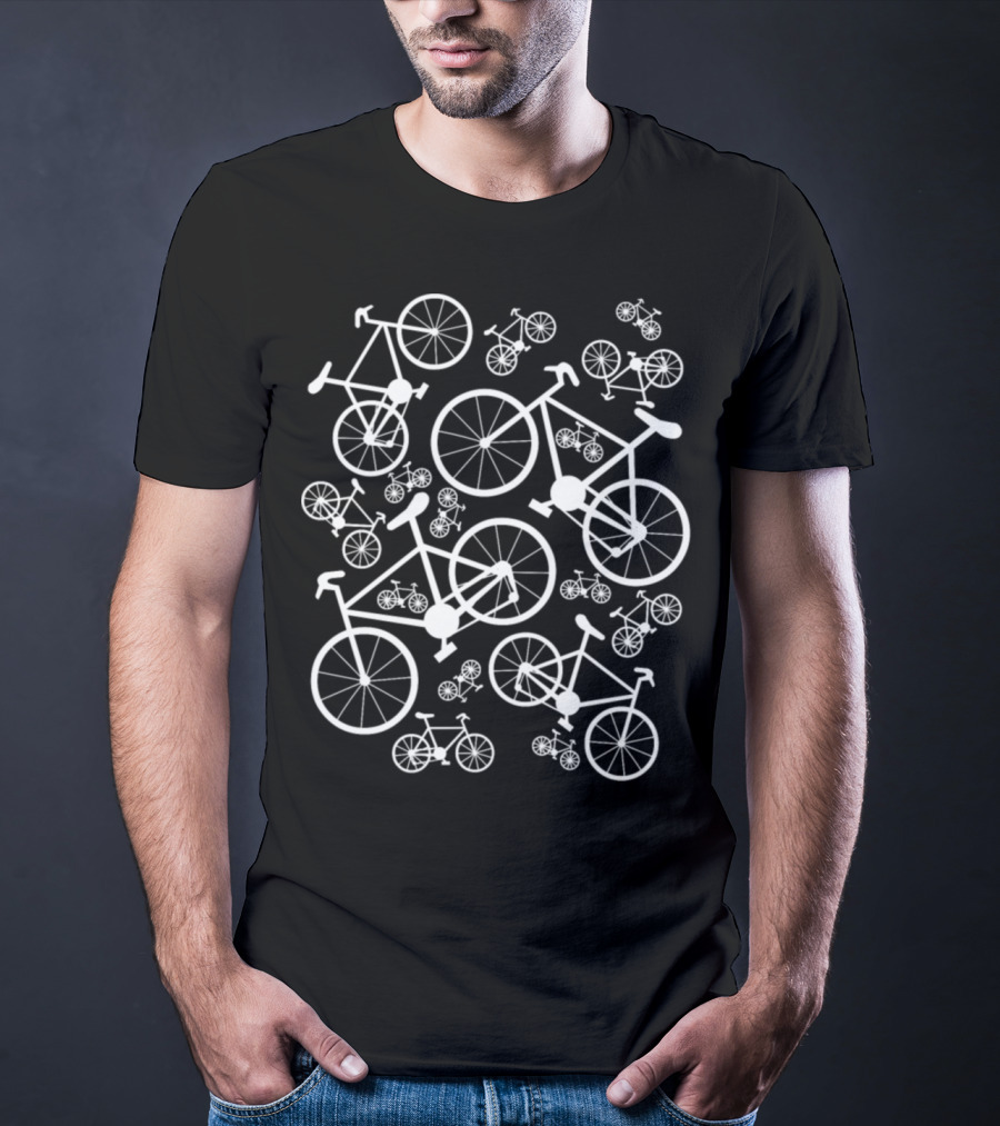 White Bicycles Big And Small T-Shirt