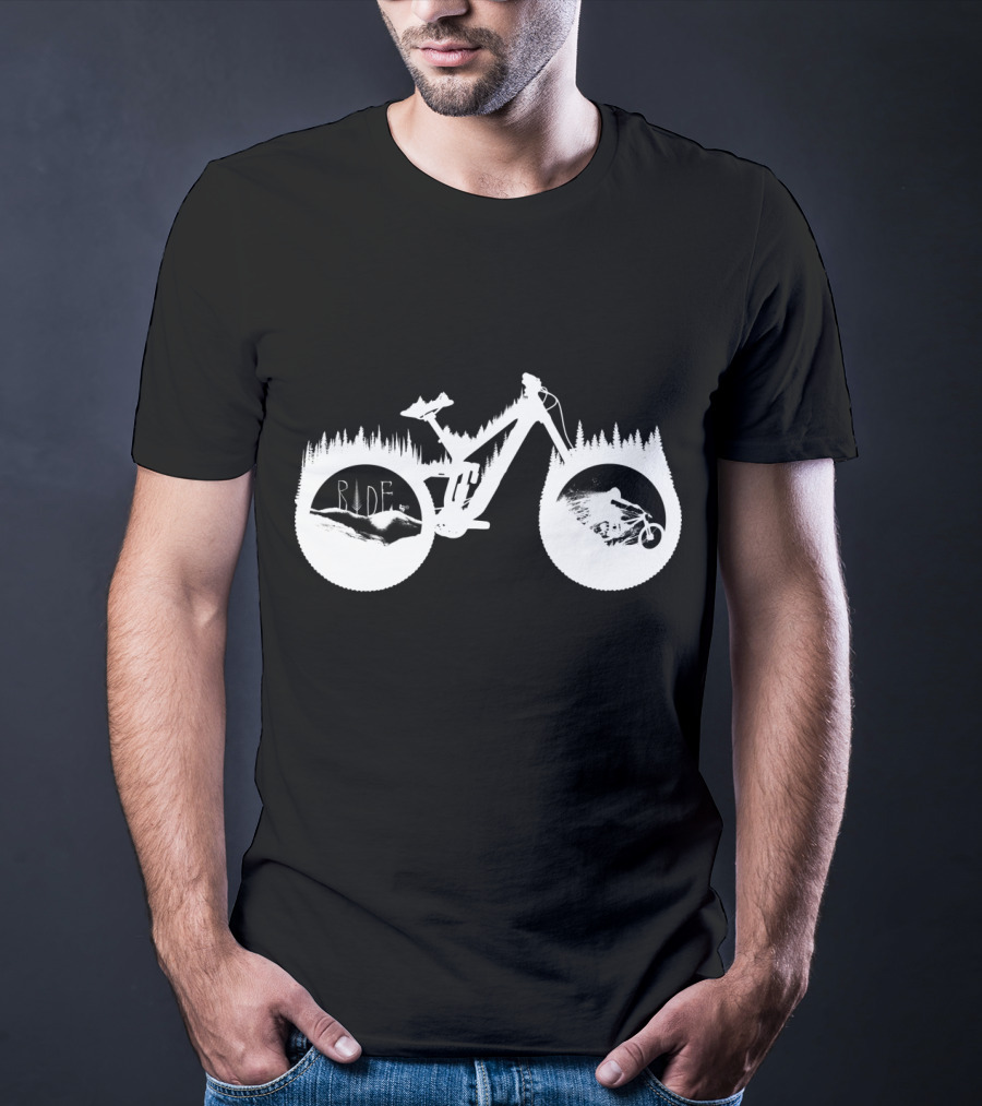 Ride White Trek Bicycle Adventure T-Shirt