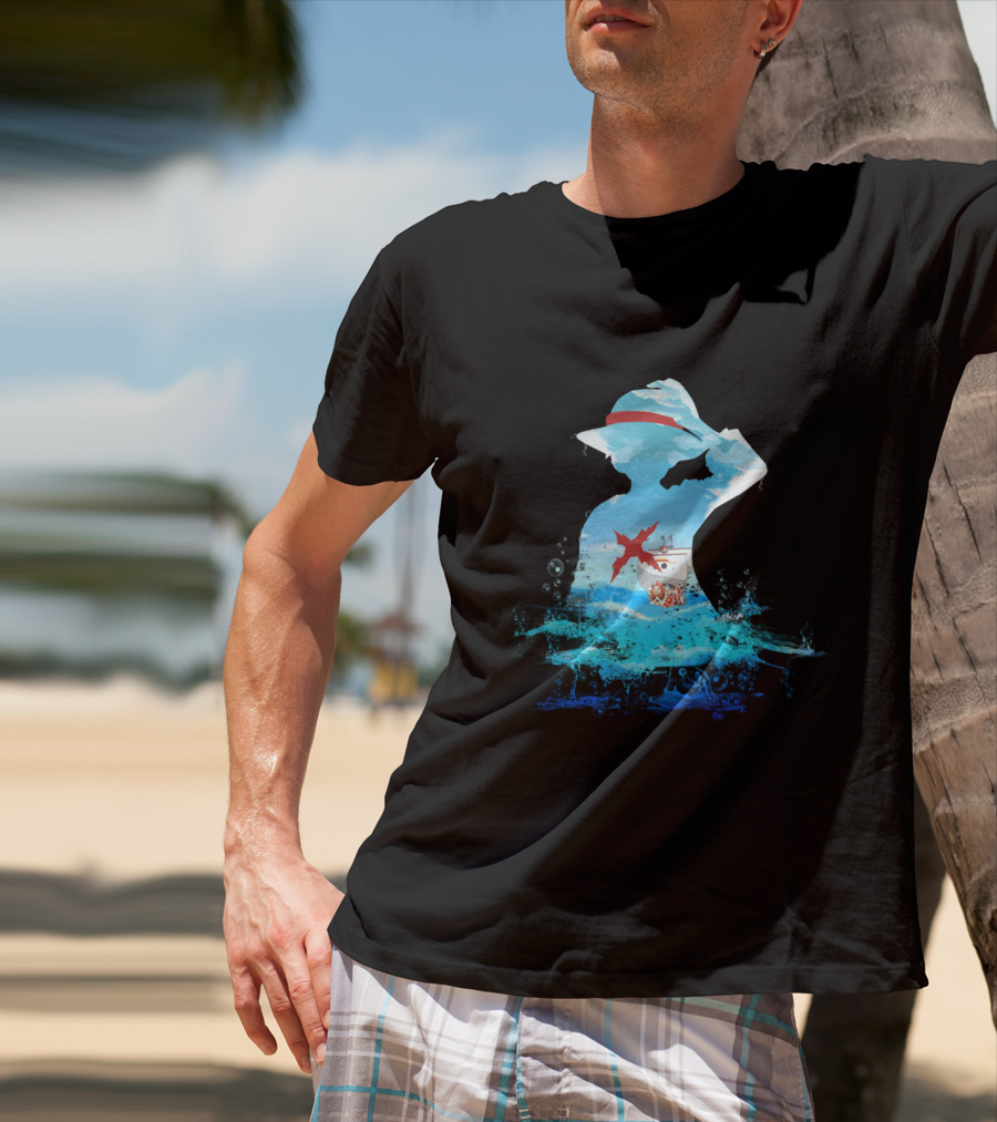 One Piece Strawhat Pirate Ship Adventure On Sea T-Shirt