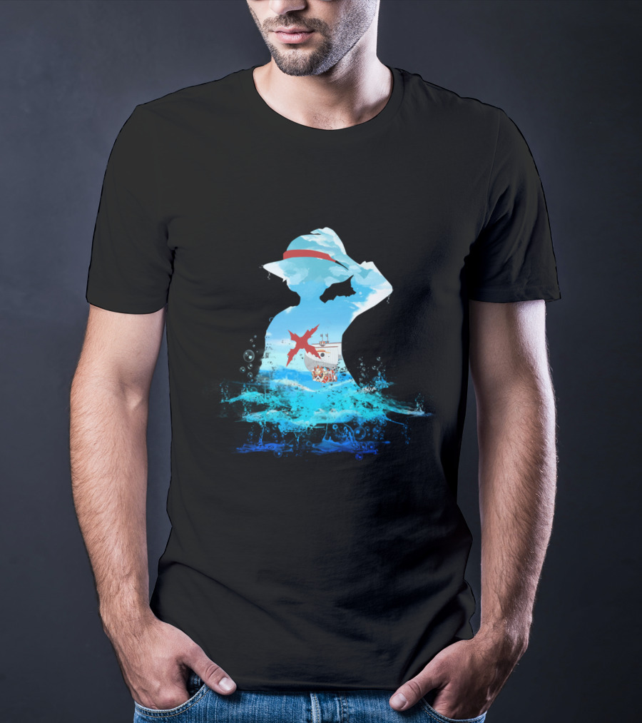 One Piece Strawhat Pirate Ship Adventure On Sea T-Shirt