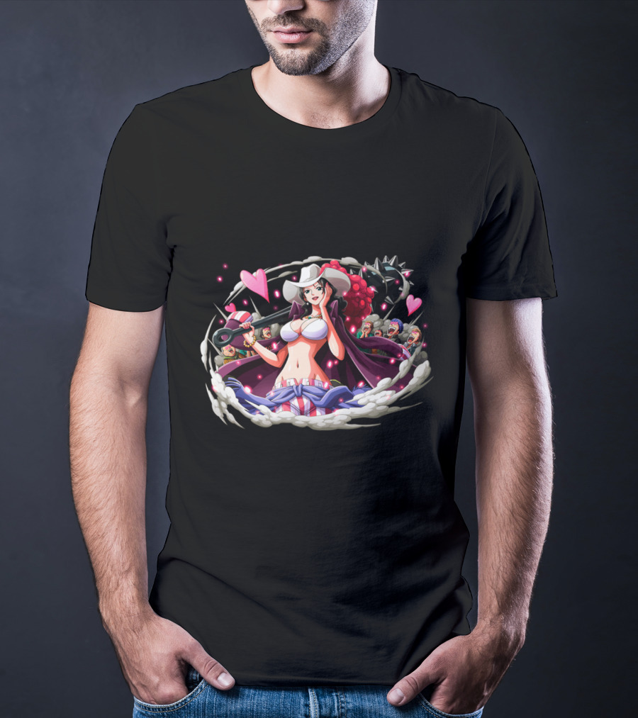 Alvida Pirates Heart Design One Piece Characters T-Shirt
