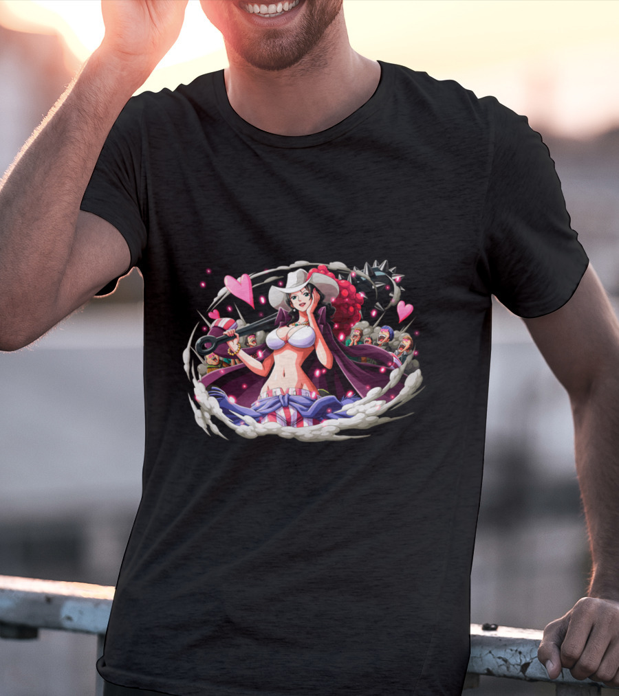 Alvida Pirates Heart Design One Piece Characters T-Shirt