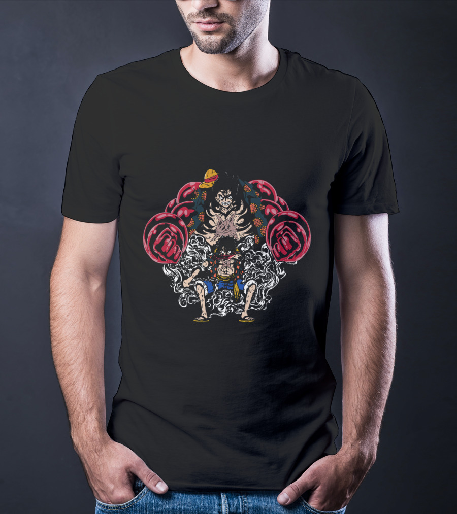 Luffy Gear Fourth Transformation One Piece Anime Manga Character T-Shirt