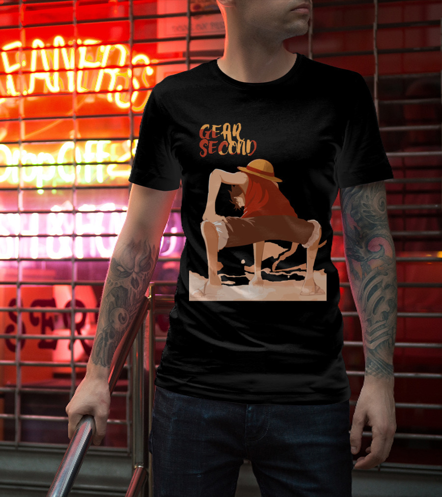 Gear Second Luffy Stance Iconic Anime Character Pose T-Shirt