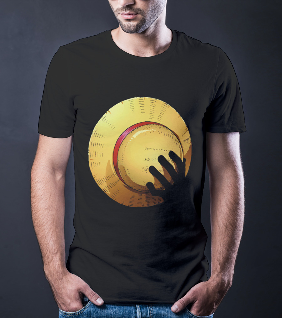 KEEP THE HAT Straw Hat Hand T-Shirt