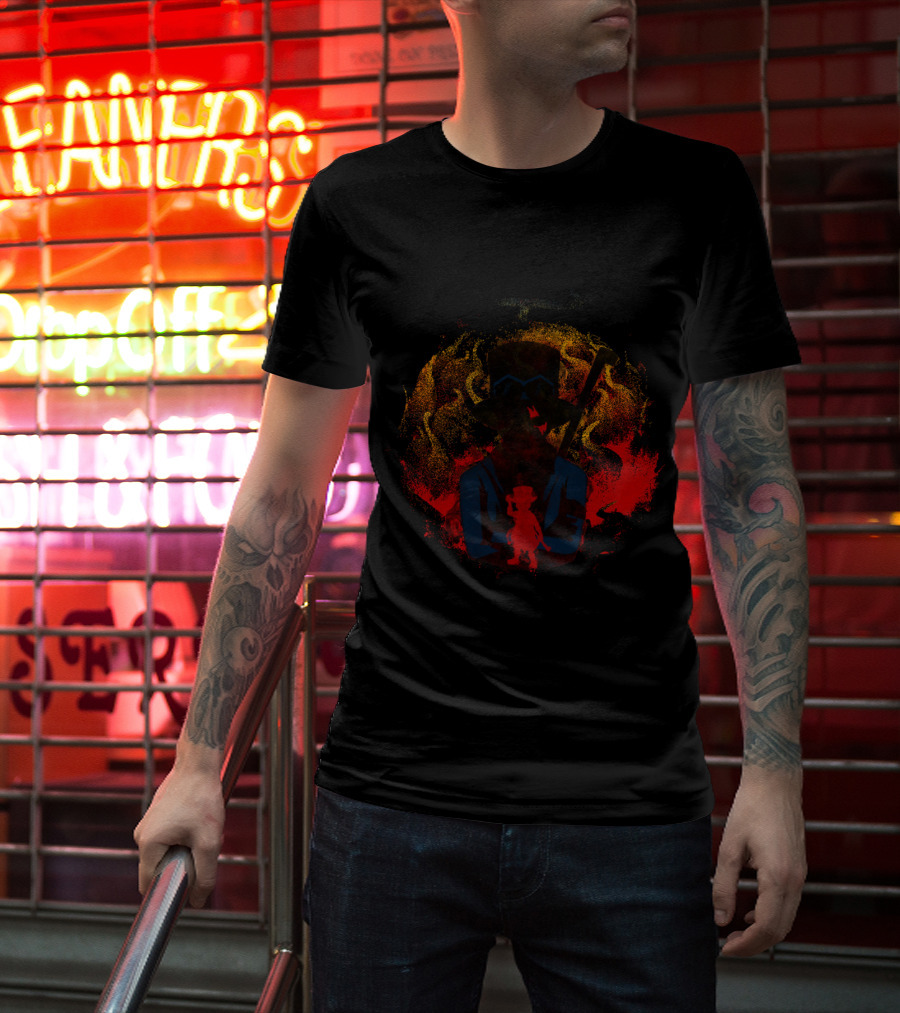 Mera Mera Fruit Flames Sabo Silhouette Fusion T-Shirt