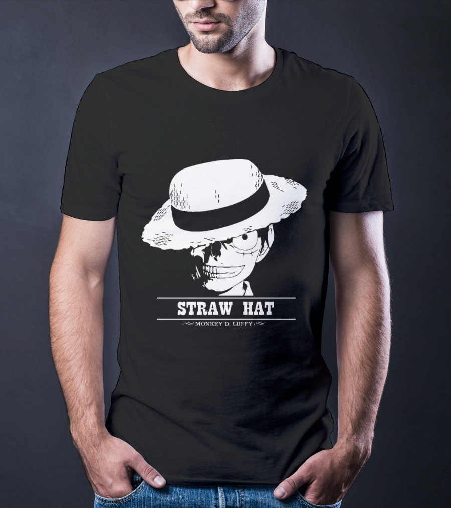 Monkey D Luffy Straw Hat One Piece Skeleton T-Shirt