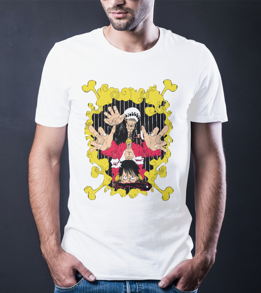 Dressrosa Saga One Piece Luffy Law Doflamingo T-Shirt
