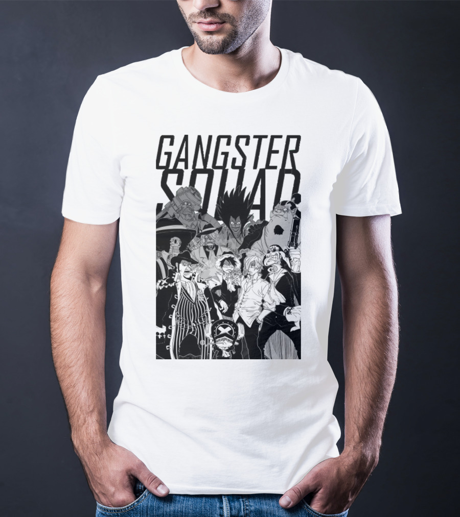 Gangster Squad One Piece Anime Characters Collaboration T-Shirt