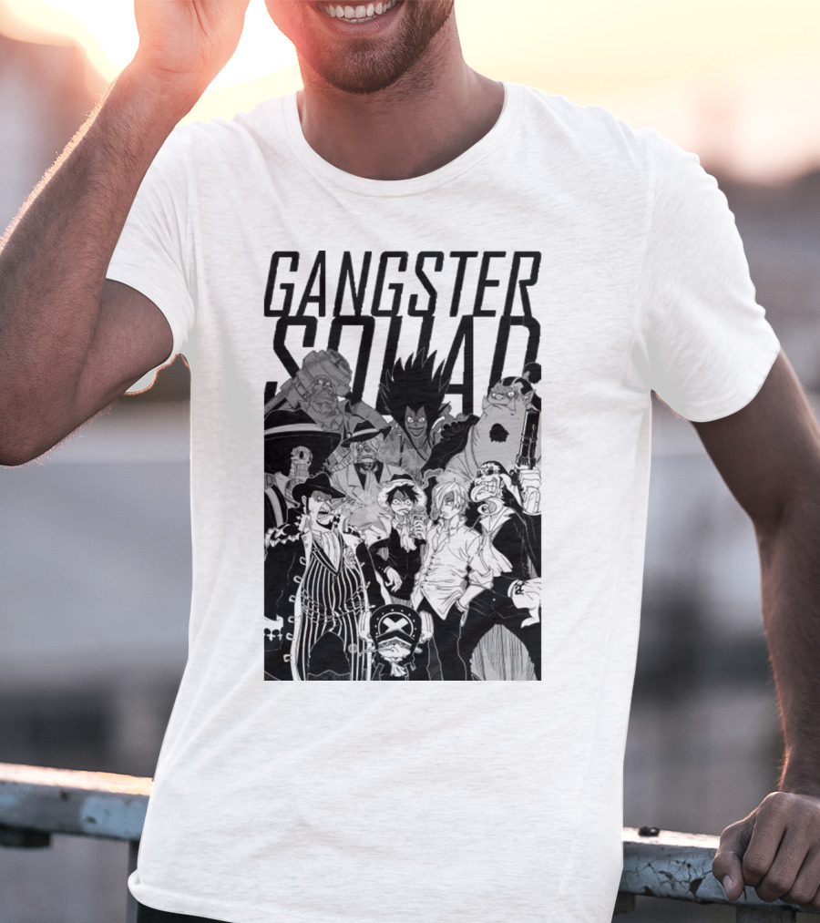 Gangster Squad One Piece Anime Characters Collaboration T-Shirt