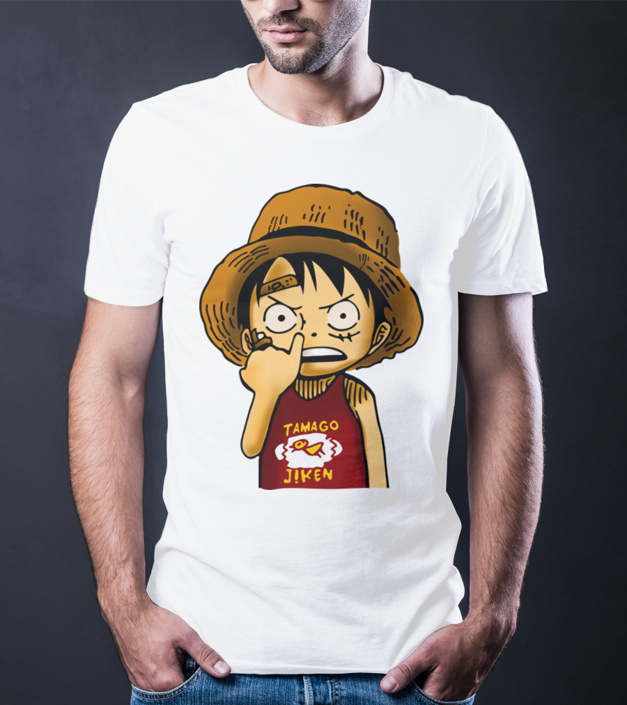 Luffy Childhood Tamago Jiken Iconic Straw Hat Young Luffy T-Shirt