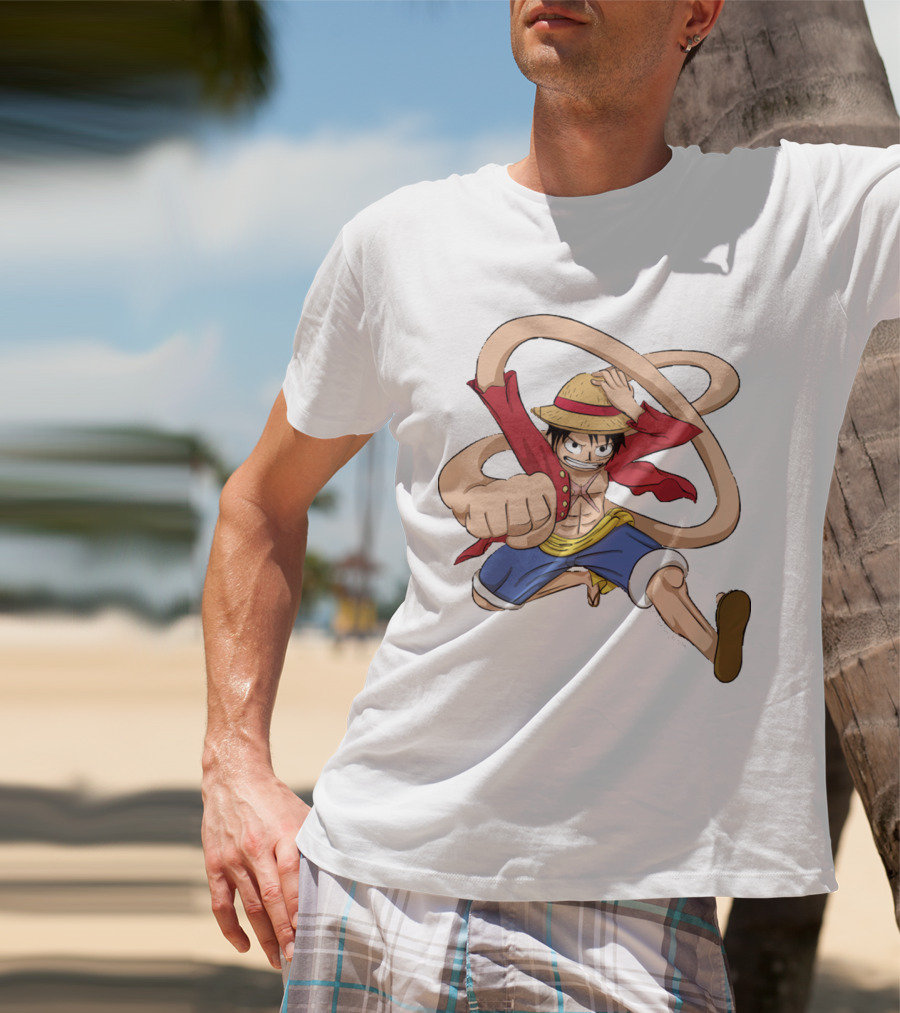 Luffy Straw Hat Punch Stretching Adventure T-Shirt