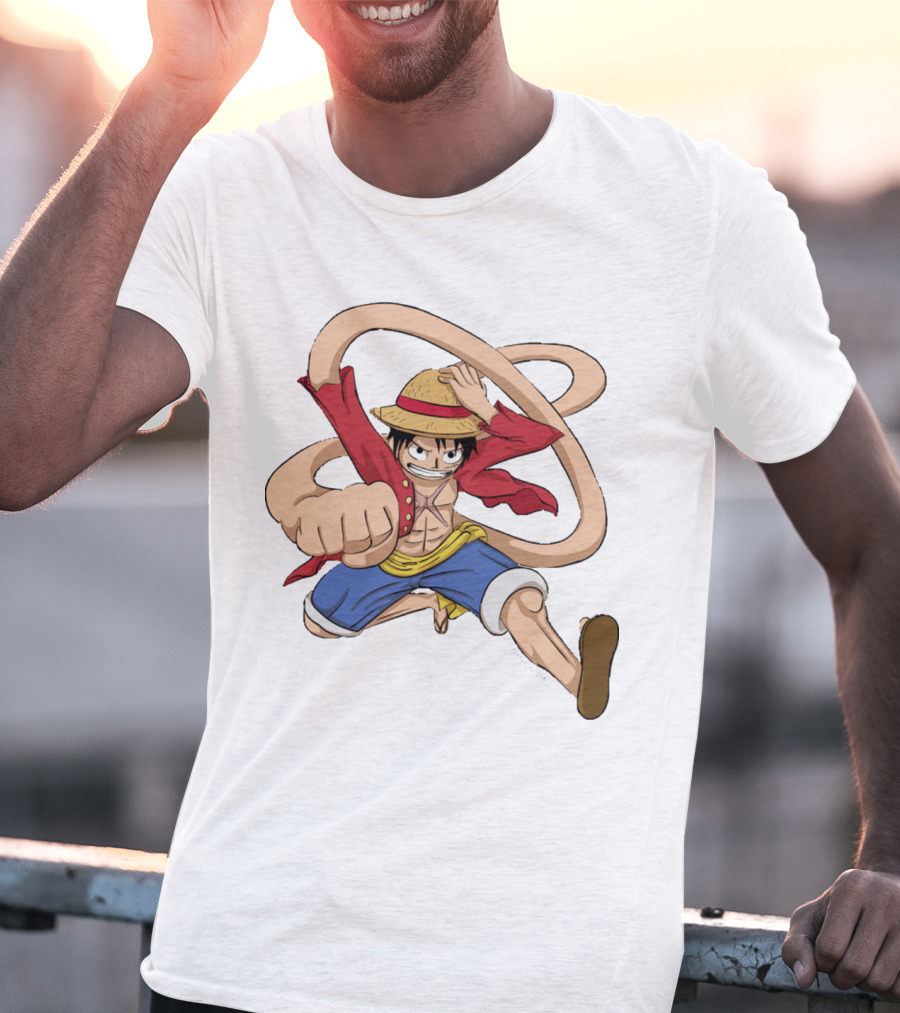 Luffy Straw Hat Punch Stretching Adventure T-Shirt