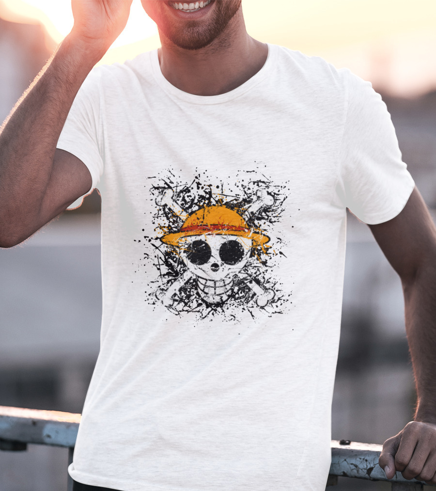One Piece Iwara Skull Symbol With Straw Hat T-Shirt