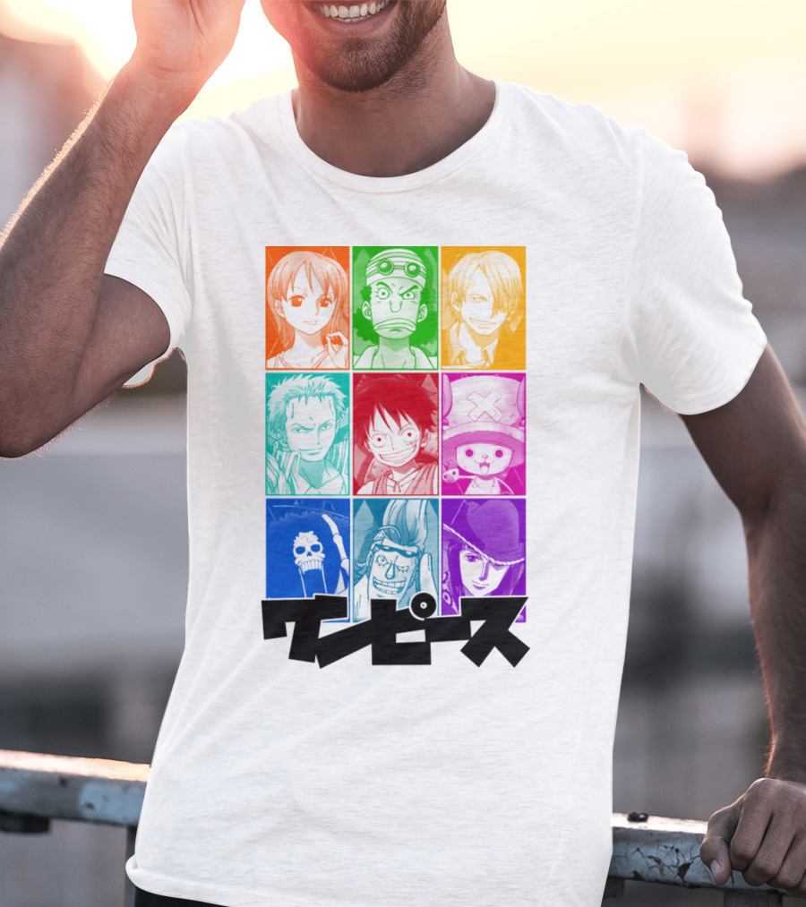 One Piece Of A Team Nine Characters Collage T-Shirt