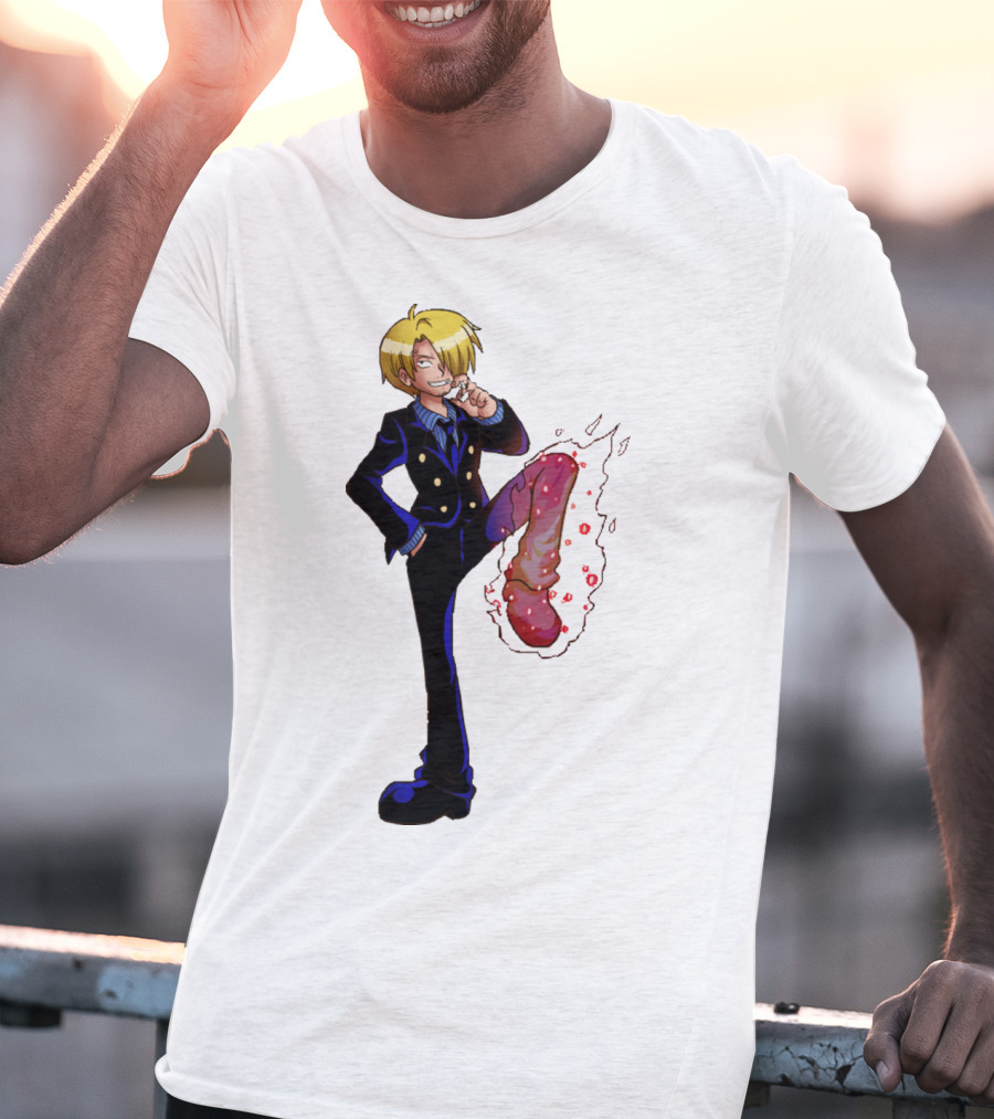 Sanji One Piece Fiery Kick Mode T-Shirt
