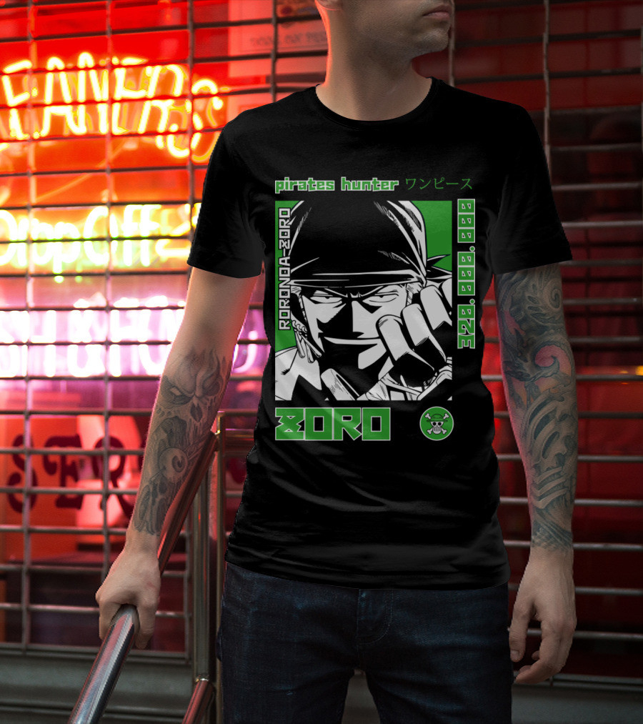 Pirates Hunter Roronoa Zoro 320000000 One Piece Zoro T-Shirt