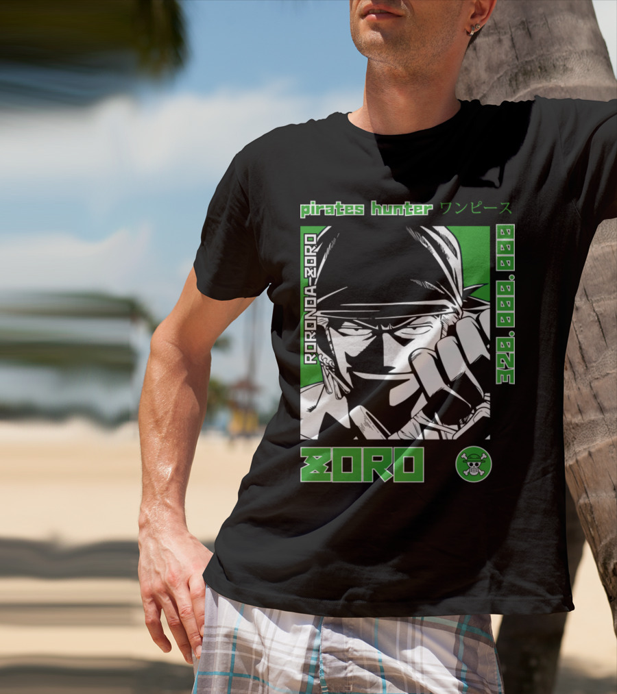 Pirates Hunter Roronoa Zoro 320000000 One Piece Zoro T-Shirt