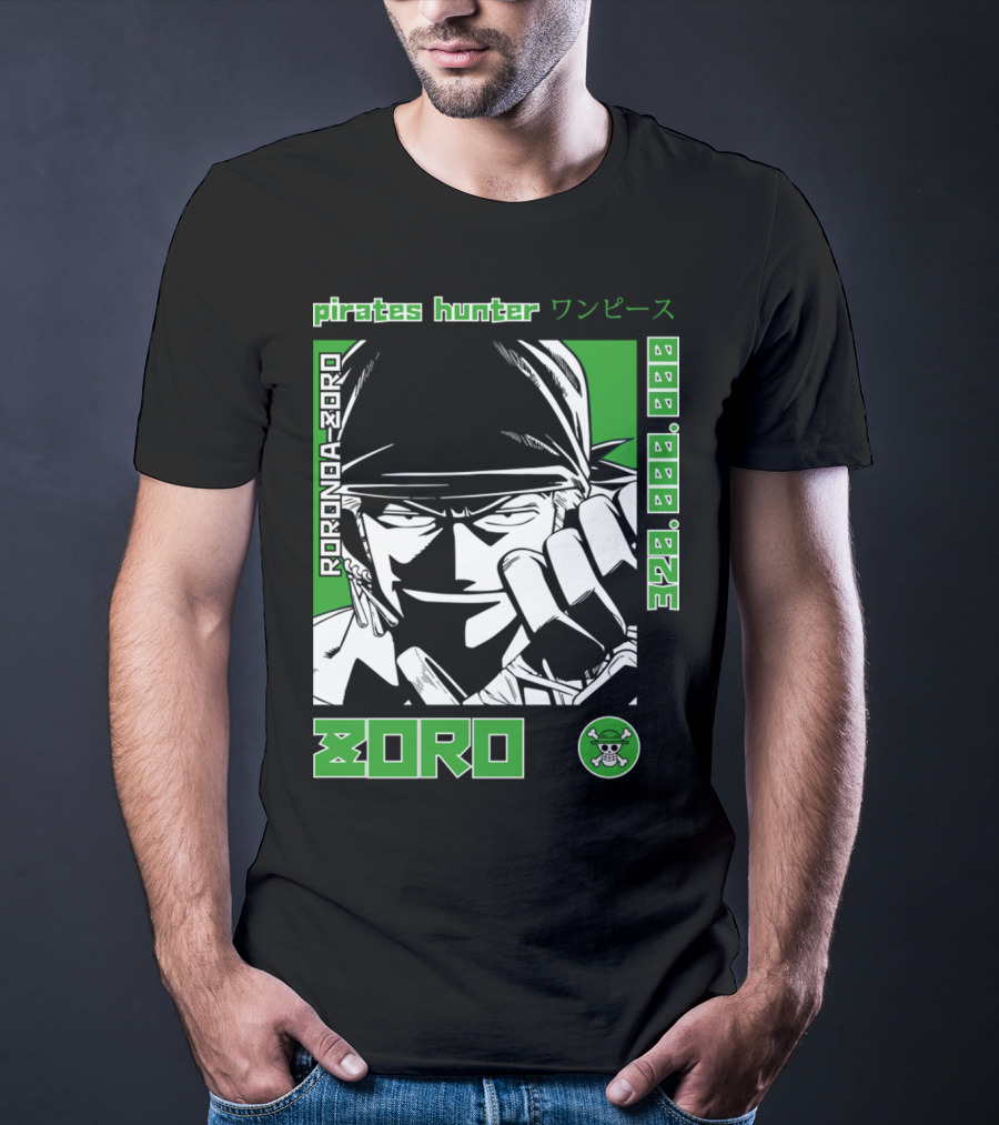 Pirates Hunter Roronoa Zoro 320000000 One Piece Zoro T-Shirt