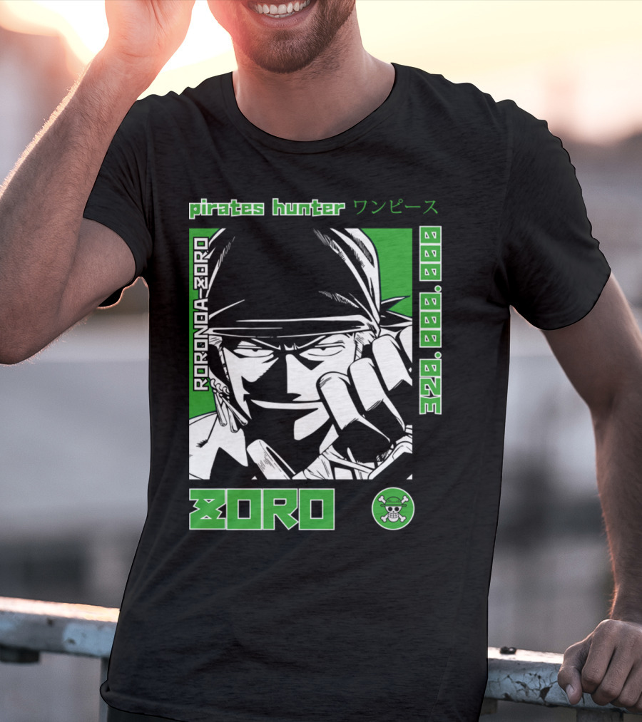 Pirates Hunter Roronoa Zoro 320000000 One Piece Zoro T-Shirt