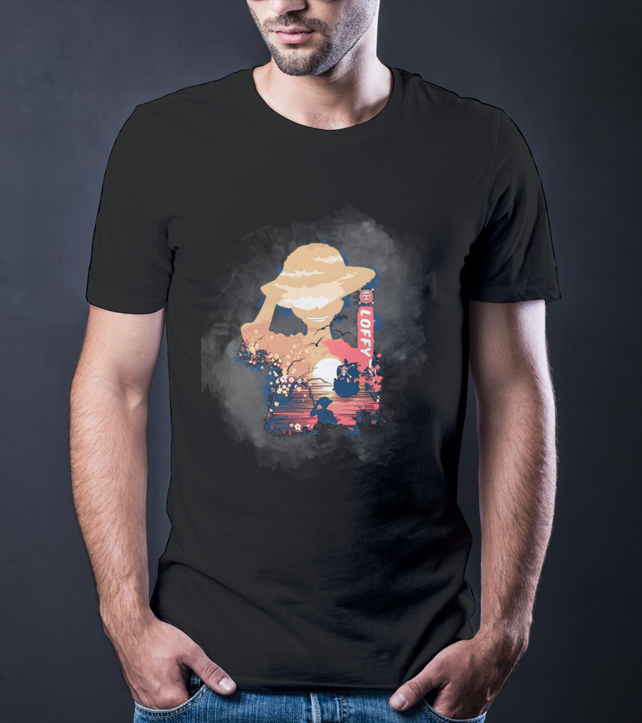 Monkey D Luffy Adventure With King Of The Pirates Story One Piece Sunset Scene T-Shirt