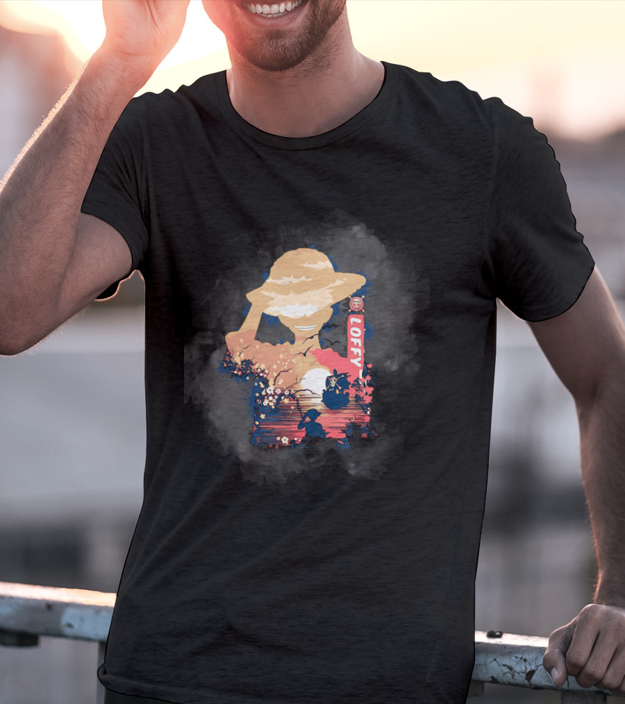 Monkey D Luffy Adventure With King Of The Pirates Story One Piece Sunset Scene T-Shirt