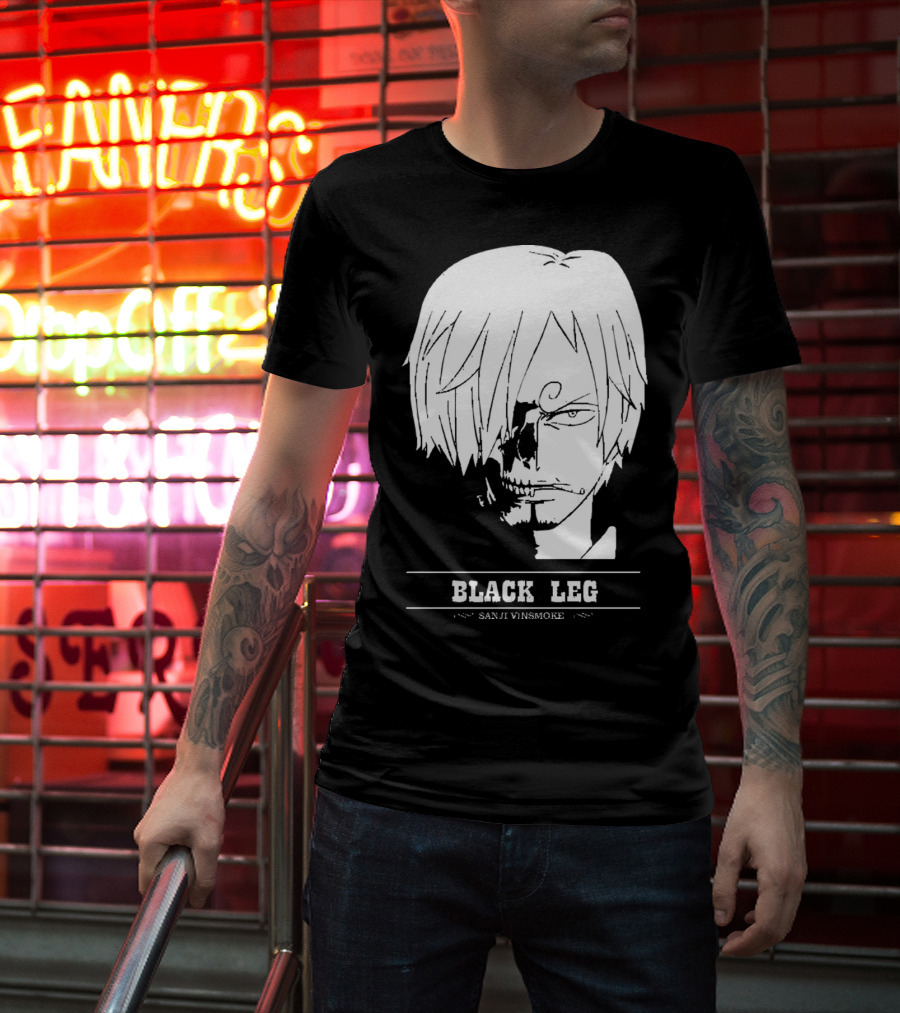 Sanji Vinsmoke Black Leg Anime Character Sketch T-Shirt