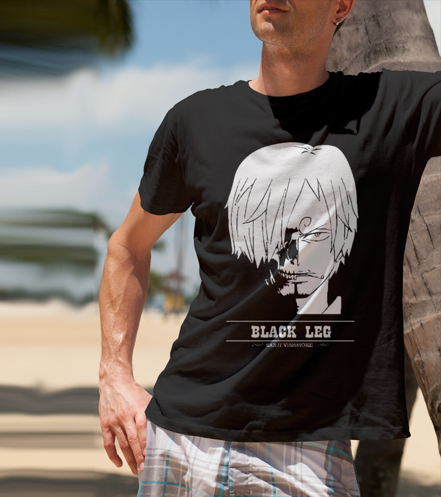 Sanji Vinsmoke Black Leg Anime Character Sketch T-Shirt