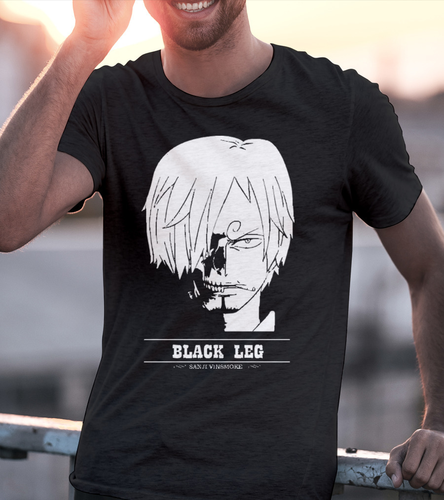 Sanji Vinsmoke Black Leg Anime Character Sketch T-Shirt