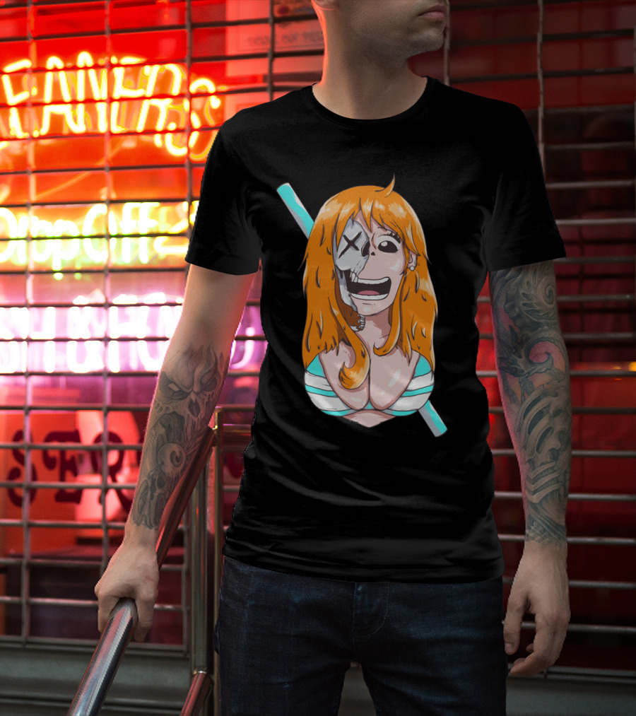 Skally Nami One Piece Skeleton Crossover T-Shirt