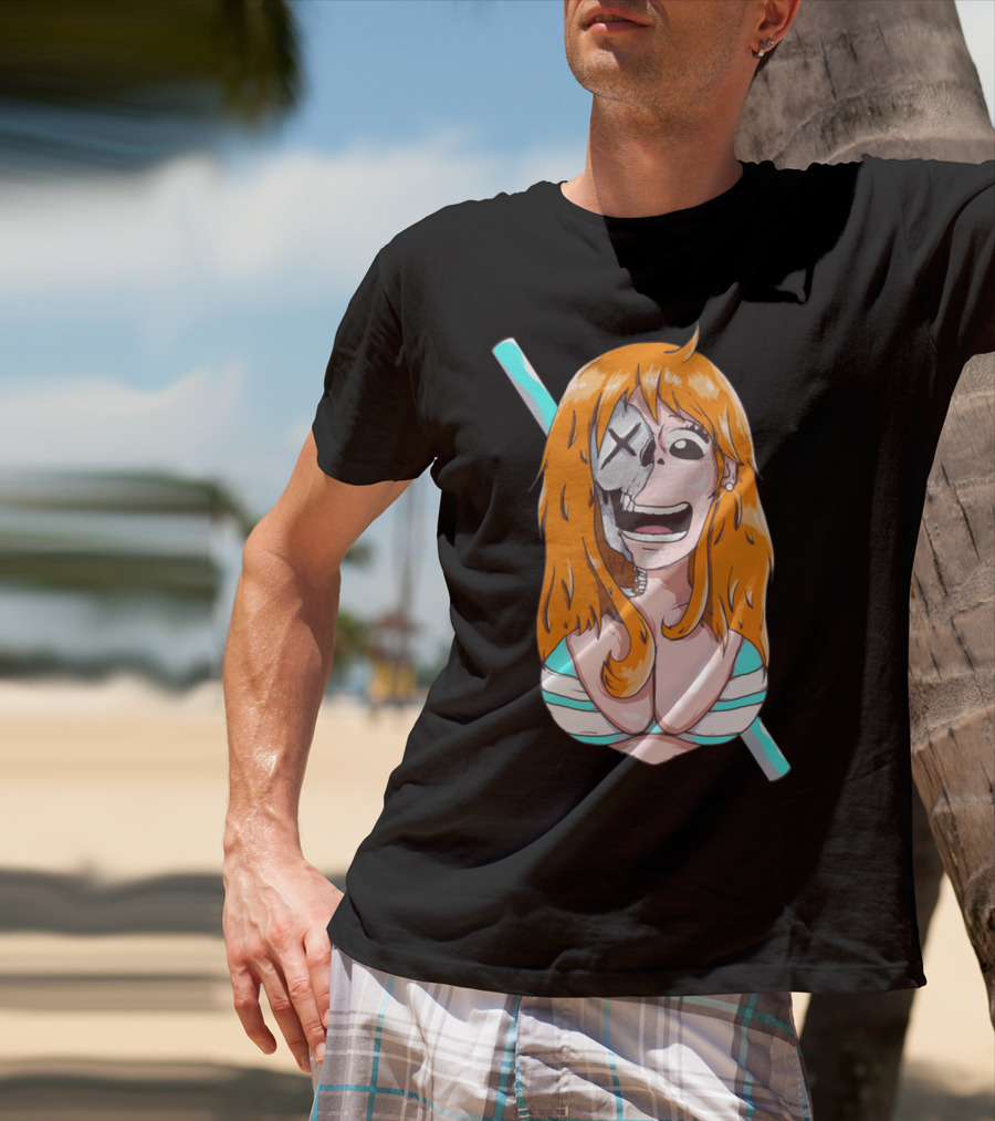Skally Nami One Piece Skeleton Crossover T-Shirt