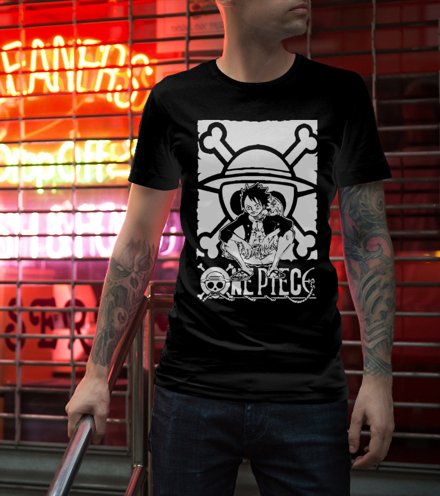 One Piece Straw Hat Luffy Crossbones T-Shirt