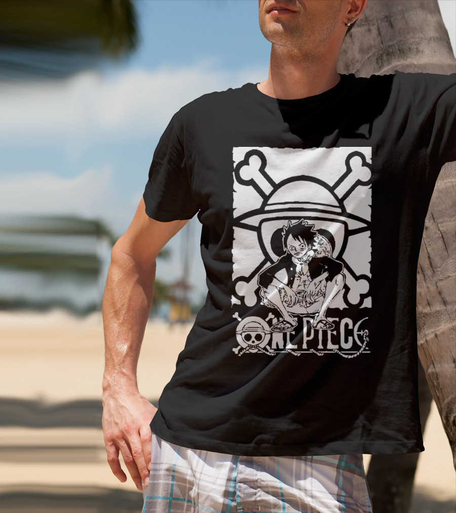 One Piece Straw Hat Luffy Crossbones T-Shirt