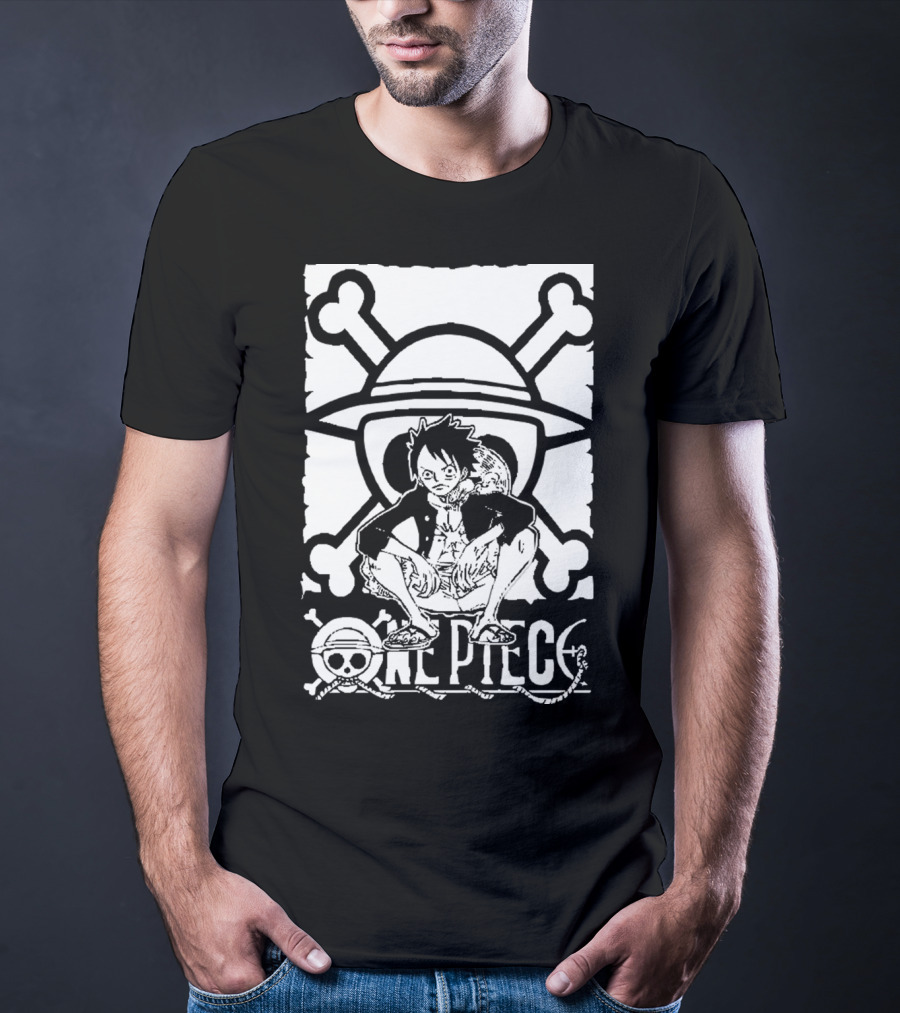 One Piece Straw Hat Luffy Crossbones T-Shirt