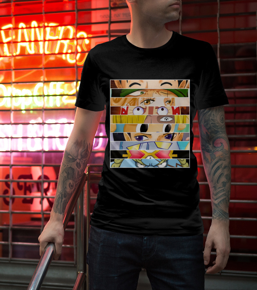 Strawhat Pirate Crew Eyes Zoro Nami Usopp Sanji Franky One Piece T-Shirt