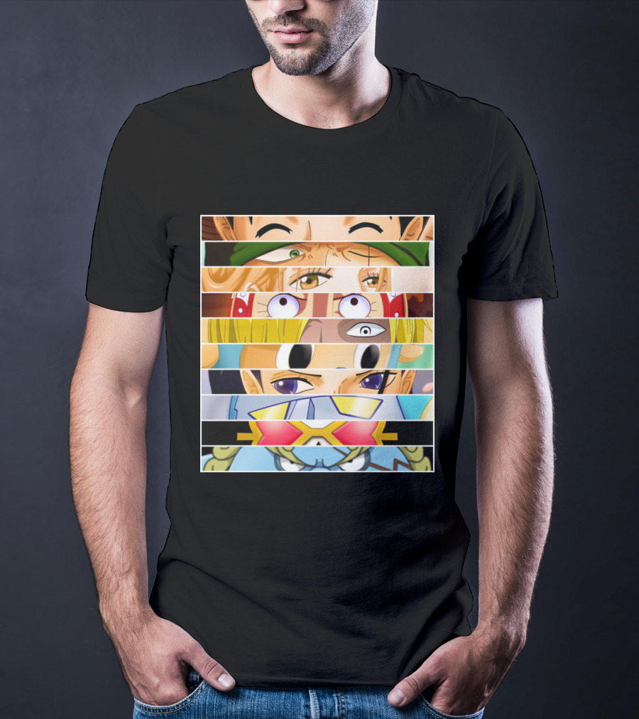Strawhat Pirate Crew Eyes Zoro Nami Usopp Sanji Franky One Piece T-Shirt
