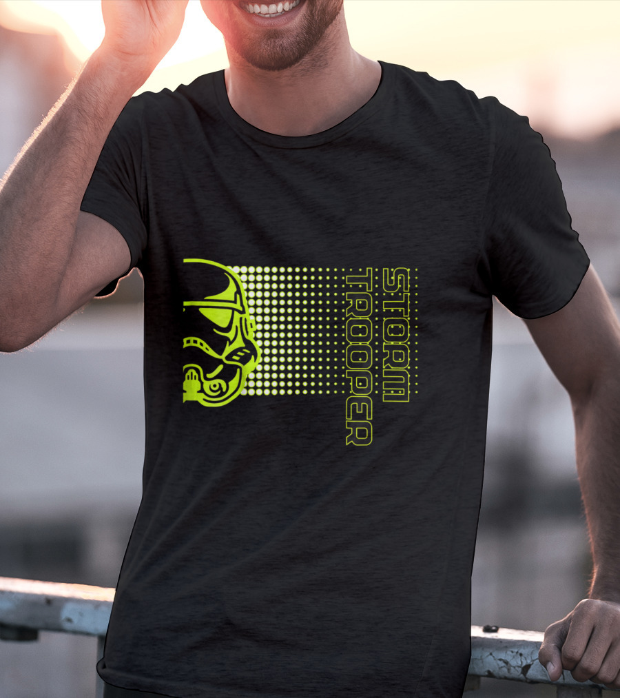 Kids Star Wars Storm Trooper Neon Dot Fade T-Shirt