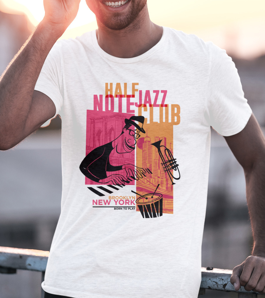Pixar Soul Half Note Jazz Club Brooklyn New York Born To Play T-Shirt