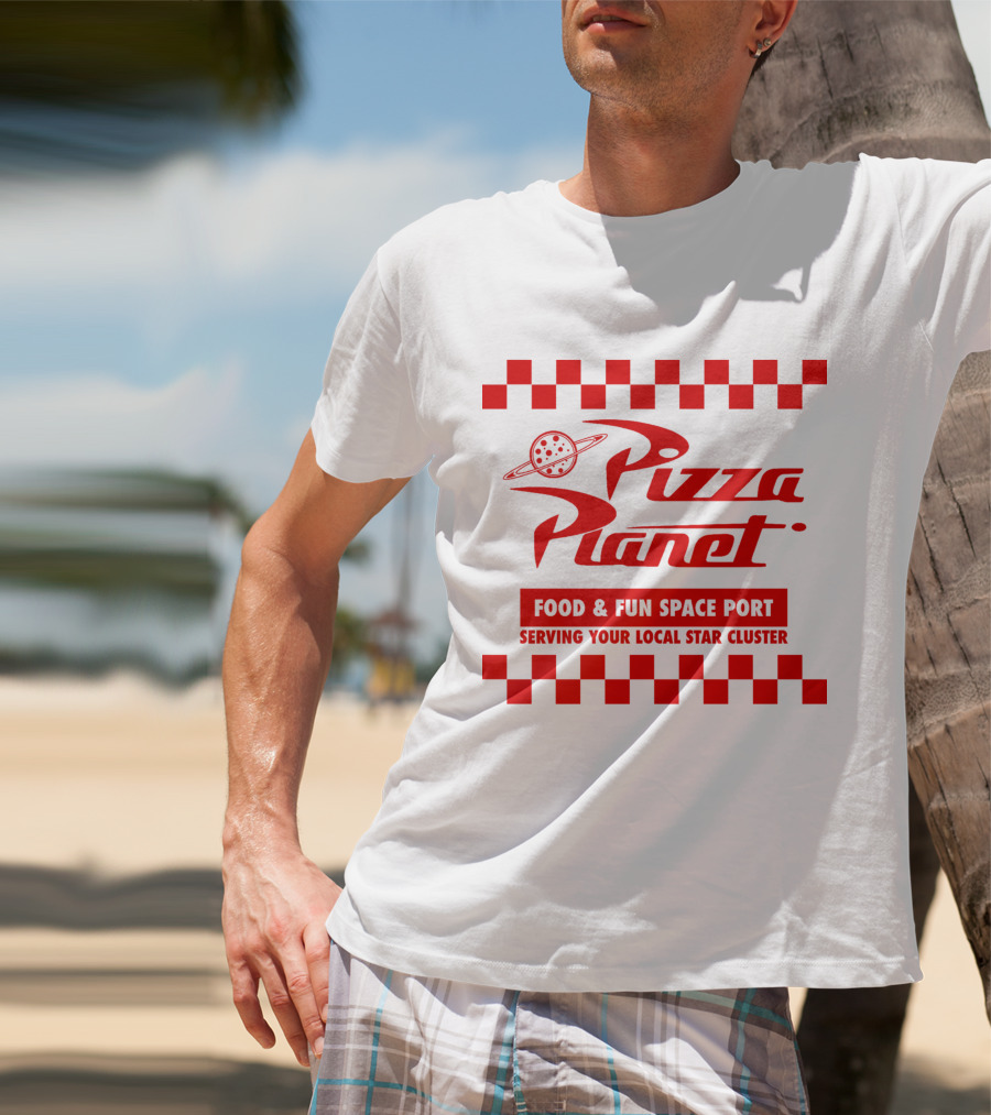 Pizza Planet Disney Pixar Food And Fun Space Port Serving Your Local Star Cluster T-Shirt