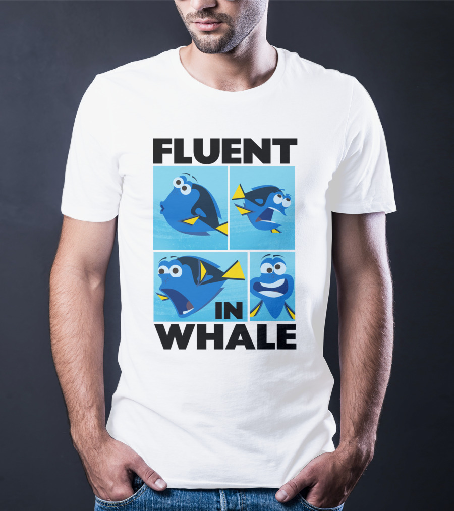 Fluent In Whale Bilingual Dory Ocean Humor T-Shirt