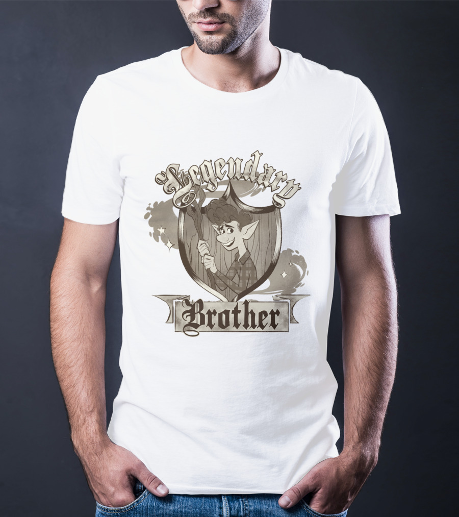 Legendary Brother Ian Onward Disney Pixar Fantasy Shield T-Shirt