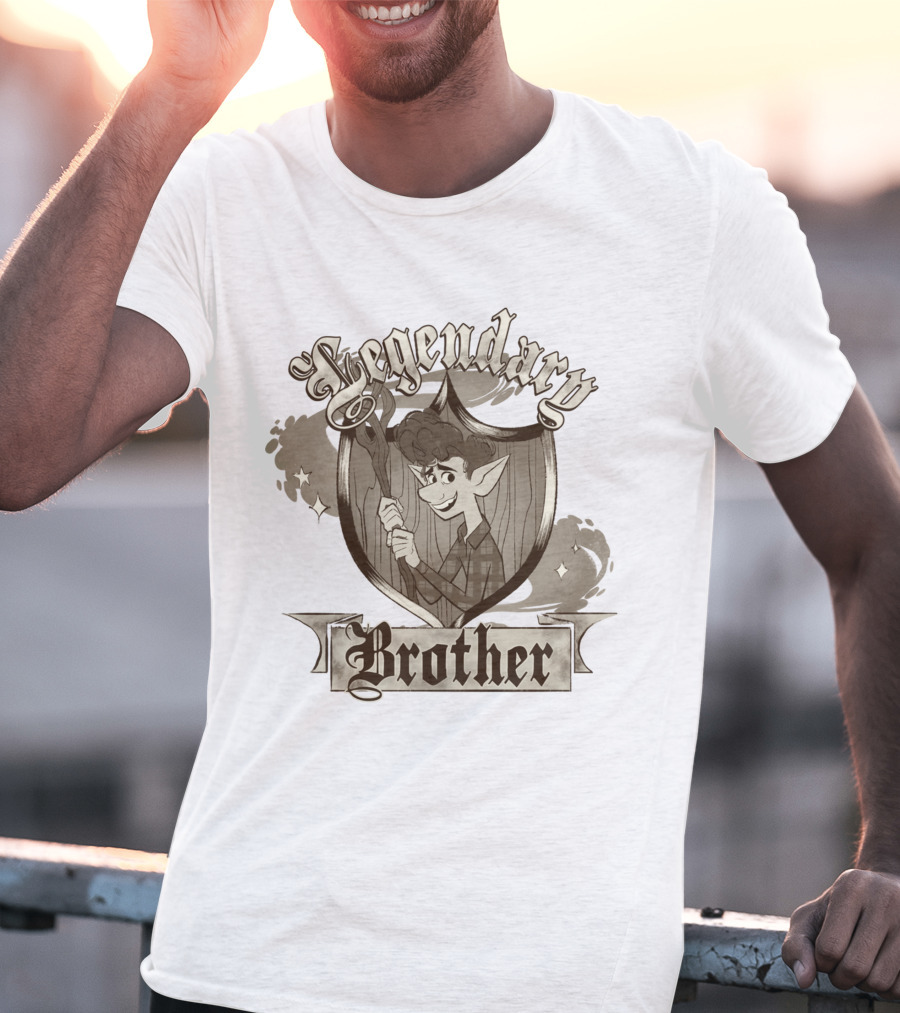 Legendary Brother Ian Onward Disney Pixar Fantasy Shield T-Shirt